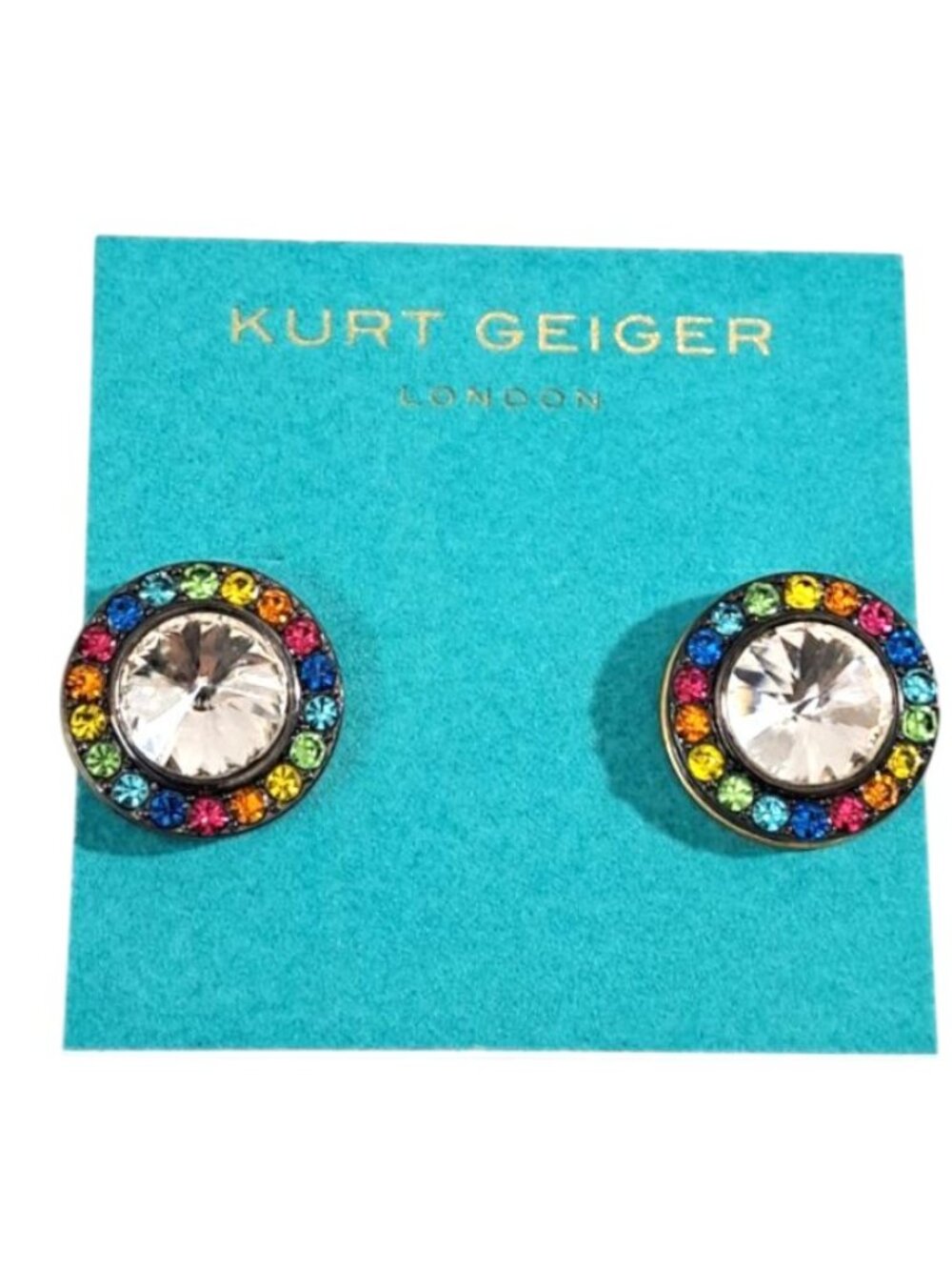 Kurt Geiger London Octavia Round Multicolor Earrings NWT (See Disc.)